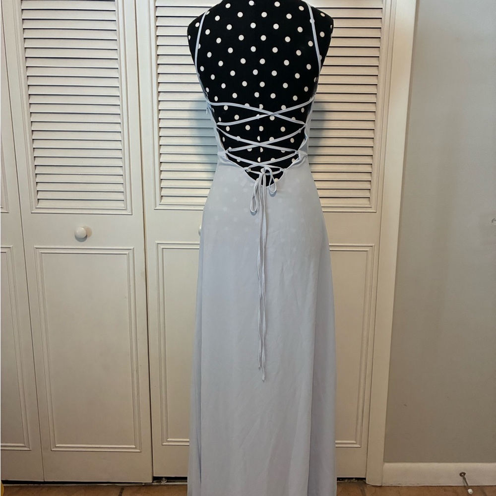 Tobi Sky Blue Rise Above Maxi Dress with Slit. XS - Picture 8 of 12